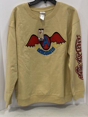 Aerosmith Graphic Embroidered Crewneck Sweatshirt